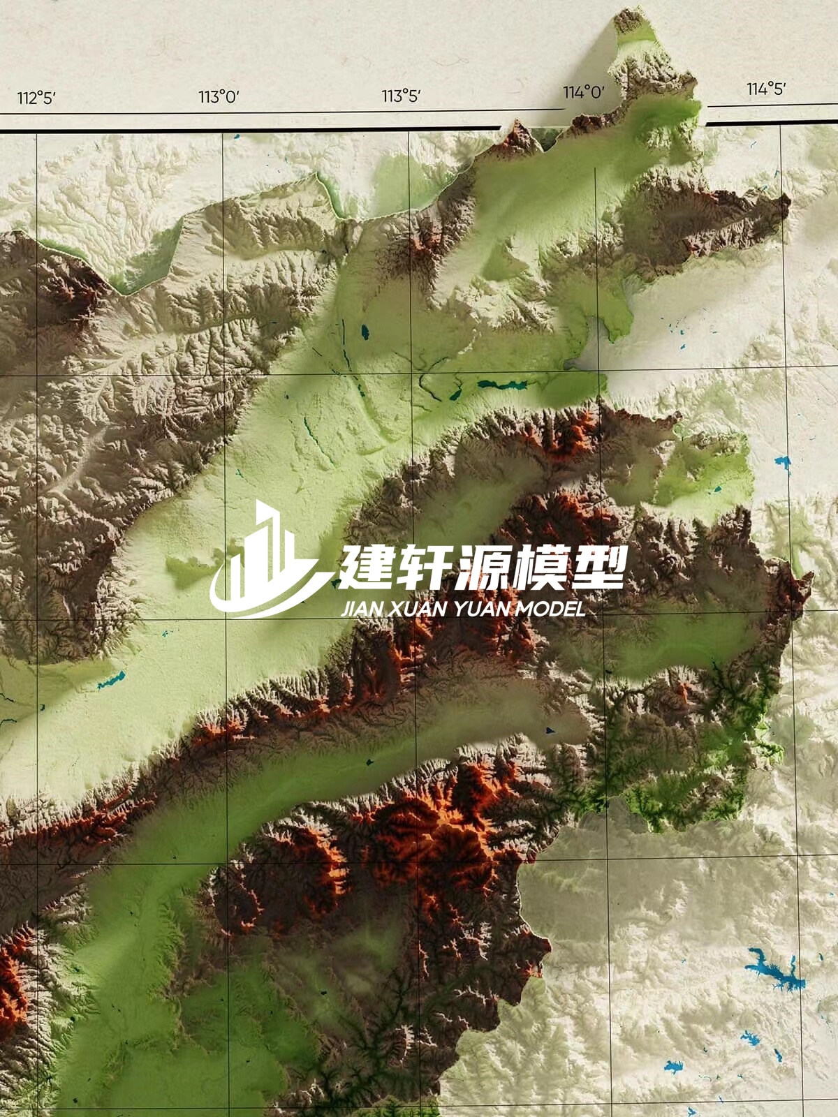 武冈地形模型制作